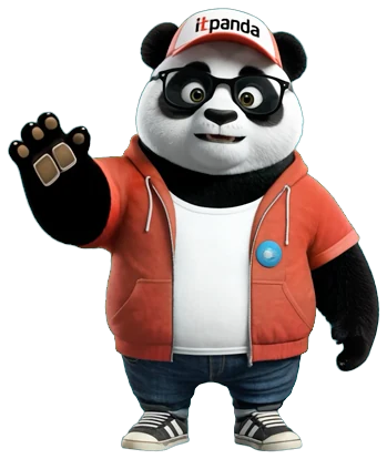 Пандыч, панда IT Panda, машет рукой